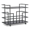 Deakin Black Stainless Steel and Black Glass Wine Rack