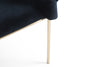 Modrest Debra Modern Black Velvet & Brushed Brass Dining Chair Model VGVCB202A