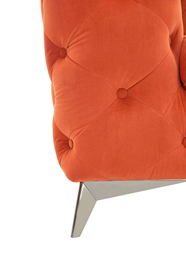 Divani Casa Delilah Modern Orange Fabric Chair Model VGCA1546-ORG-A-CH