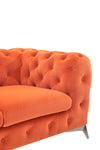 Divani Casa Delilah Modern Orange Fabric Chair Model VGCA1546-ORG-A-CH