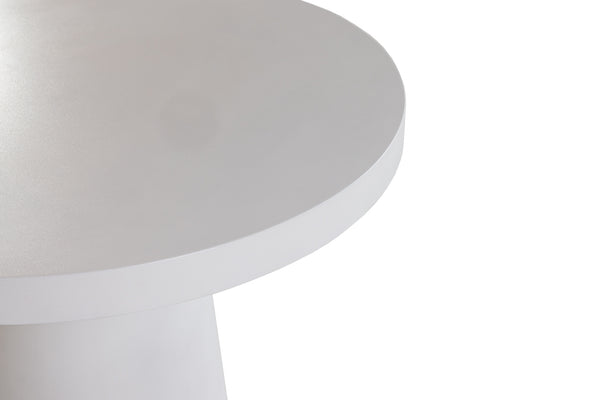 Modrest Desoto Modern White Concrete Round Dining Table Model VGGR-630510-WHT