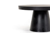 Modrest Desoto Modern Black Concrete Round Coffee Table Model VGGR-696070-BLK