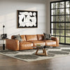 Cambria Modern Cognac Leather Sofa
