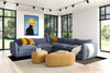 Divani Casa Kinsey Modern Blue Fabric Modular Sectional Sofa Model VGKK-KF.8035-MOD-NAVY