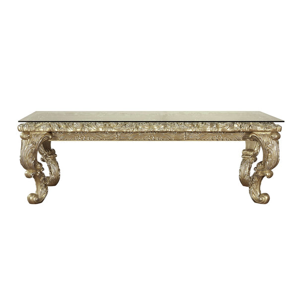 ACME Vatican Champagne Silver Dining Table Model DN00467