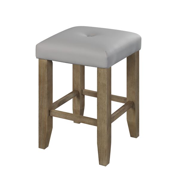 ACME Charnell Gary Synthetic Leather & Oak Counter Height Stool (Set-2) Model DN00552