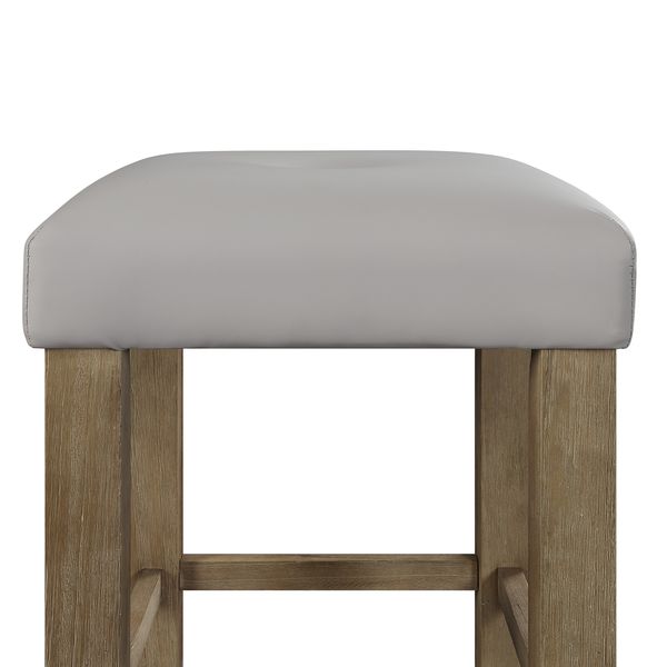 ACME Charnell Gary Synthetic Leather & Oak Counter Height Stool (Set-2) Model DN00552