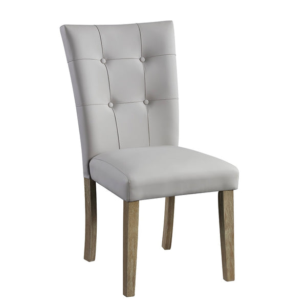 ACME Charnell Gary Synthetic Leather & Oak Side Chair (Set-2) Model DN00554