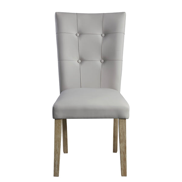 ACME Charnell Gary Synthetic Leather & Oak Side Chair (Set-2) Model DN00554