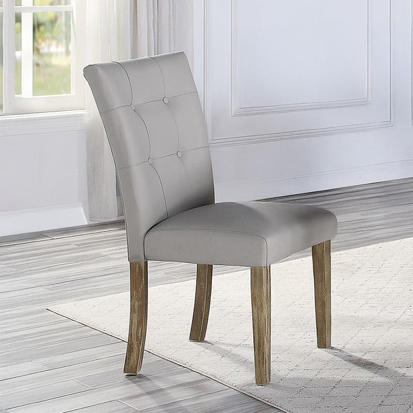ACME Charnell Gary Synthetic Leather & Oak Side Chair (Set-2) Model DN00554