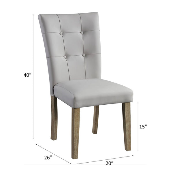 ACME Charnell Gary Synthetic Leather & Oak Side Chair (Set-2) Model DN00554