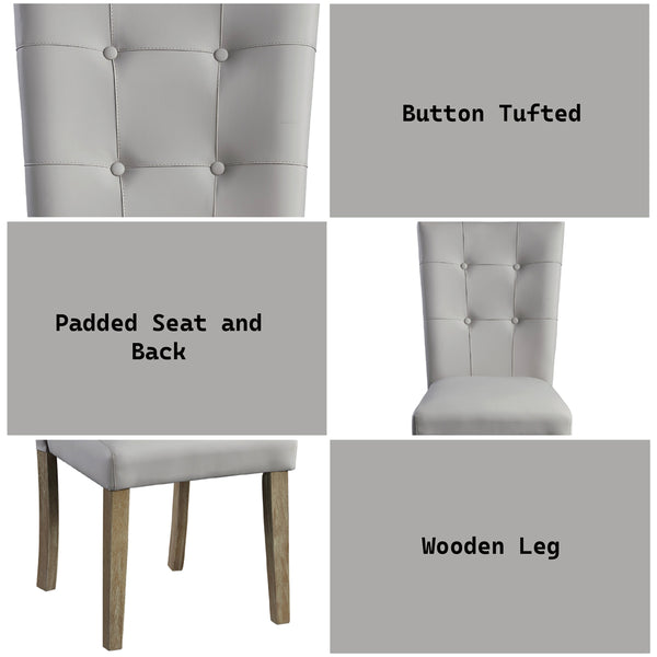 ACME Charnell Gary Synthetic Leather & Oak Side Chair (Set-2) Model DN00554