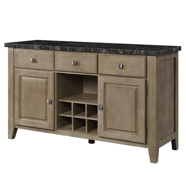 ACME Charnell Natural Marble Top & Oak Server Model DN00555