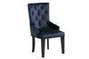 ACME Varian II Dark Navy Velvet & Black Side Chair Model DN00592