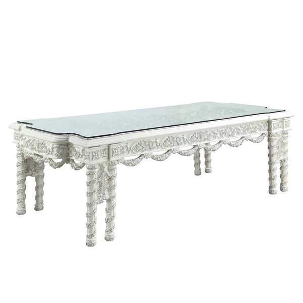 ACME Vanaheim Antique White Dining Table Model DN00678