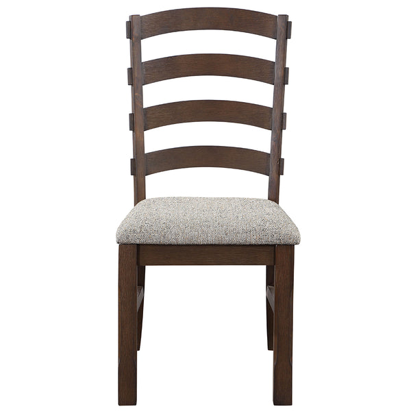 ACME Pascaline Gray Fabric Rustic Brown & Oak Side Chair (Set-2) Model DN00703