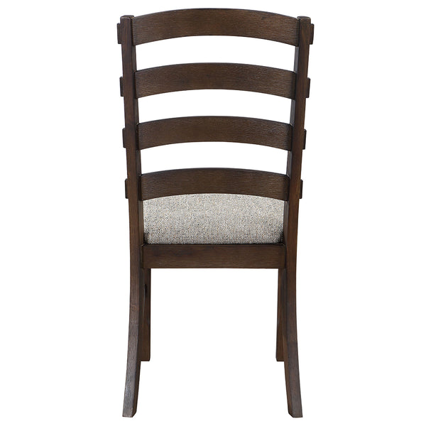 ACME Pascaline Gray Fabric Rustic Brown & Oak Side Chair (Set-2) Model DN00703