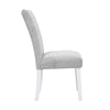 ACME Elizaveta Gray Velvet Faux Crystal Diamonds &White High Gloss Side Chair (Set-2) Model DN00815
