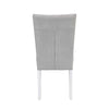 ACME Elizaveta Gray Velvet Faux Crystal Diamonds &White High Gloss Side Chair (Set-2) Model DN00815