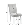 ACME Elizaveta Gray Velvet Faux Crystal Diamonds &White High Gloss Side Chair (Set-2) Model DN00815