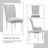 ACME Elizaveta Gray Velvet Faux Crystal Diamonds &White High Gloss Side Chair (Set-2) Model DN00815