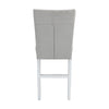 ACME Elizaveta Gray Velvet Faux Crystal Diamonds &White High Gloss Counter Height Chair (Set-2) Model DN00818
