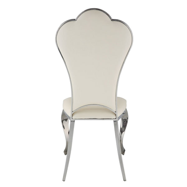 ACME Cyrene Beige Synthetic Leather Side Chair (Set-2) Model DN00926