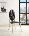ACME Cyrene Black Synthetic Leather Side Chair (Set-2) Model DN00929