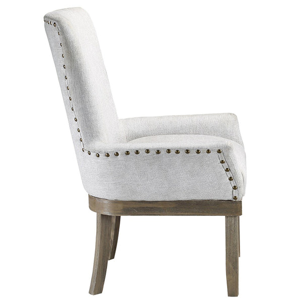 ACME Landon Gray Linen Arm Chair Model DN00952