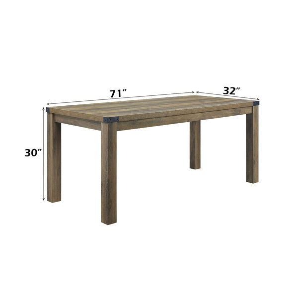 ACME Abiram Rustic Oak Dining Table Model DN01028