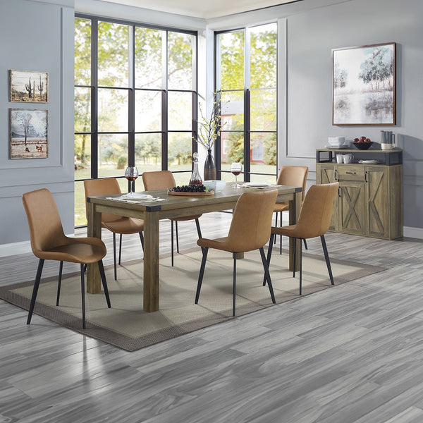 ACME Abiram Rustic Oak Dining Table Model DN01028