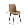 ACME Abiram Brown Synthetic Leather Side Chair (Set-2) Model DN01029