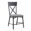 ACME Edina Gray Fabric Oak & Sandy Black Side Chair (Set-2) Model DN01058