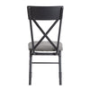ACME Edina Gray Fabric Oak & Sandy Black Side Chair (Set-2) Model DN01058