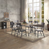 ACME Edina Gray Fabric Oak & Sandy Black Side Chair (Set-2) Model DN01058