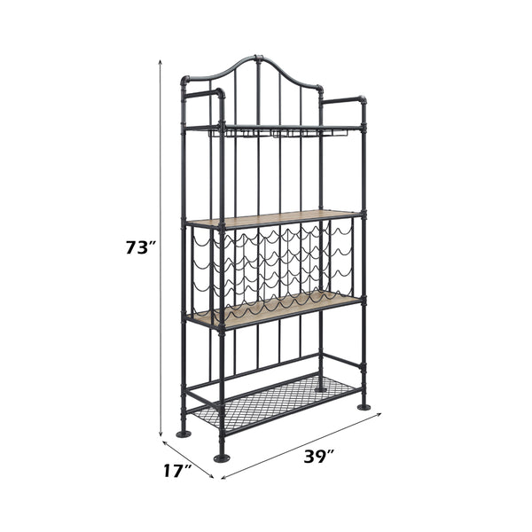 ACME Edina Oak & Sandy Black Wine Rack Model DN01060