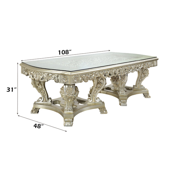 ACME Sorina Antique Gold Dining Table Model DN01208