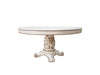 ACME Vendome Antique Pearl Round Dining Table with Pedestal Base Model DN01222