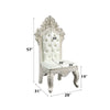 ACME Adara Pearl White Synthetic Leather & Antique White Side Chair (Set-2) Model DN01230