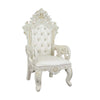 ACME Adara Pearl White Synthetic Leather & Antique White Arm Chair (Set-2) Model DN01231