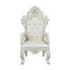 ACME Adara Pearl White Synthetic Leather & Antique White Arm Chair (Set-2) Model DN01231