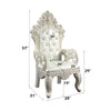 ACME Adara Pearl White Synthetic Leather & Antique White Arm Chair (Set-2) Model DN01231