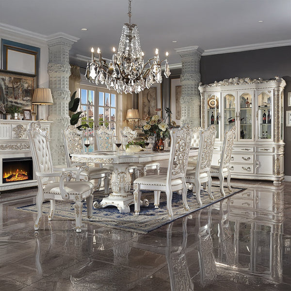 ACME Vendome Synthetic Leather & Antique Pearl Side Chair (Set-2) Model DN01347