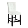 ACME Hussein White Synthetic Leather & Black Counter Height Chair (Set-2) Model DN01445