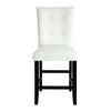 ACME Hussein White Synthetic Leather & Black Counter Height Chair (Set-2) Model DN01445