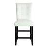 ACME Hussein White Synthetic Leather & Black Counter Height Chair (Set-2) Model DN01445