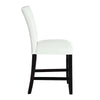 ACME Hussein White Synthetic Leather & Black Counter Height Chair (Set-2) Model DN01445