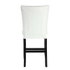 ACME Hussein White Synthetic Leather & Black Counter Height Chair (Set-2) Model DN01445
