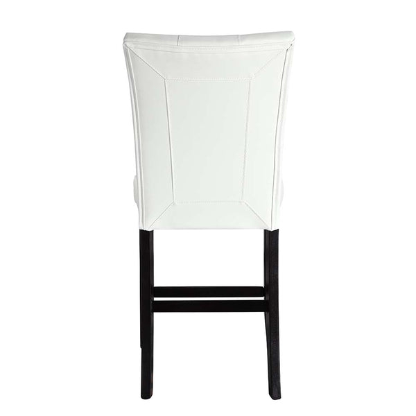 ACME Hussein White Synthetic Leather & Black Counter Height Chair (Set-2) Model DN01445