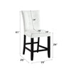 ACME Hussein White Synthetic Leather & Black Counter Height Chair (Set-2) Model DN01445